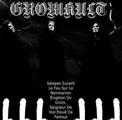 Gromkult : Salopes Sucent le Feu sur le Noirmarron Eruption ov Grom, Seigneur de Viol Elevé de Partout